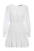 Calais Lace Skater Dress in White