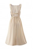 Tahlia Modern Backless Dress in Off White