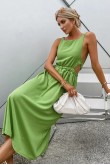 Tahlia Modern Backless Dress in Green